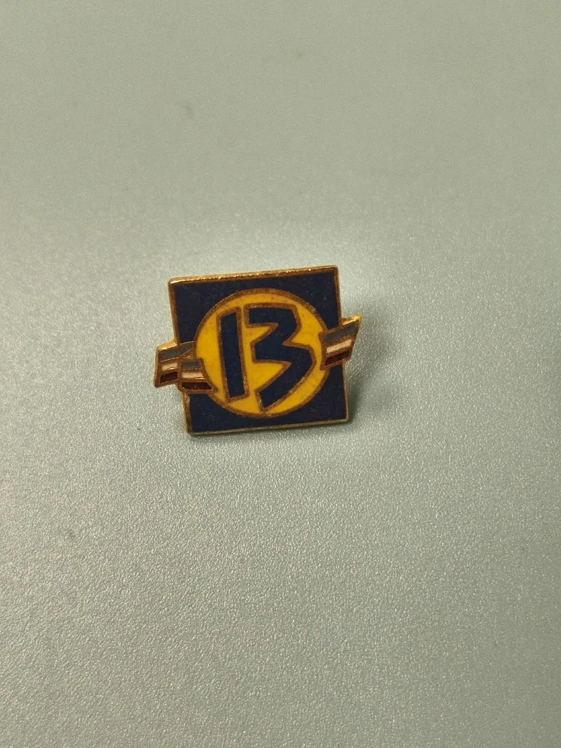 Vintage pin's Conseil Général 13 bleu et jaune badge ancien collection (Ref 1)