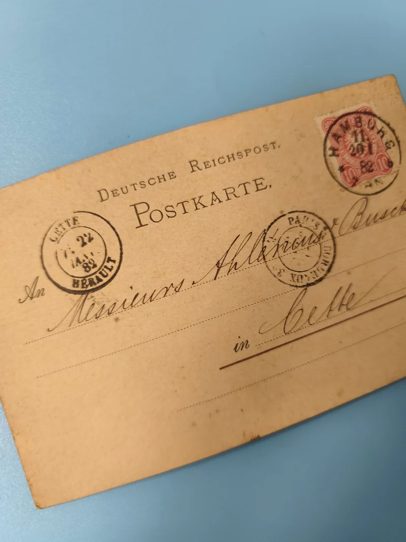 Ancienne carte postale oblitérée fin XIXe philatélie Allemagne (Ref 9)