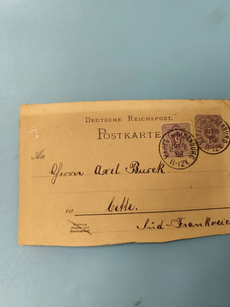 Ancienne carte postale oblitérée Deutsche Reichspost XIXe philatélie (Ref 9)