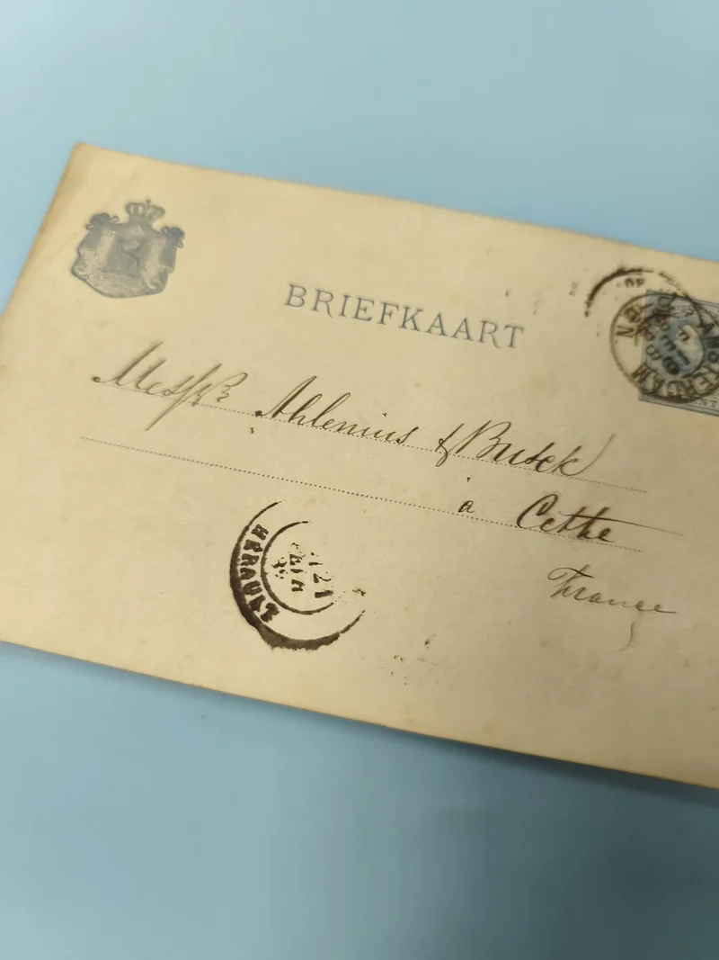 Ancienne enveloppe oblitérée fin XIXe philatélie Briefkaart cachet Hérault
