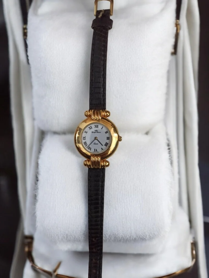 Montre femme Younger Bresson vintage cadran rond doré rétro à pile