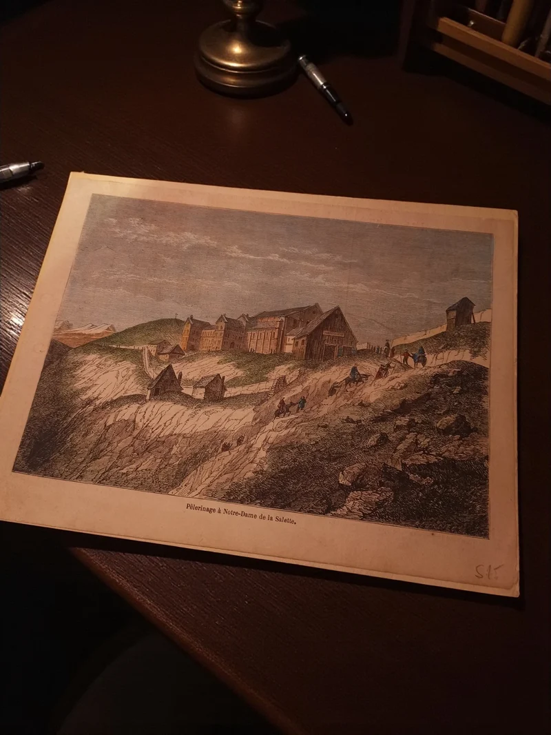 Petite gravure authentique ancienne vintage décor rétro collection art mural