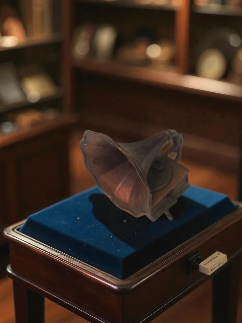 Taille-crayon ancien forme gramophone rétro années 70 déco bureau vintage