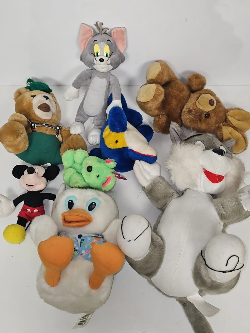Lot de peluches anciennes vintage rétro collection décoration enfant d'occasion