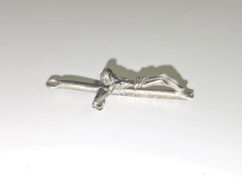 Ancienne croix catholique vintage, petite croix religieuse rétro à collectionner