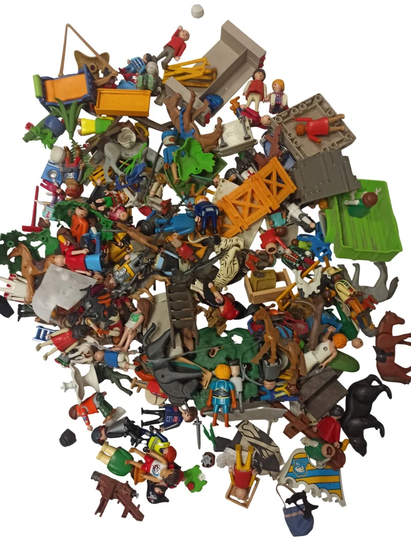 Lot rétro Playmobil ancien, gros vrac figurines et accessoires collection vintag