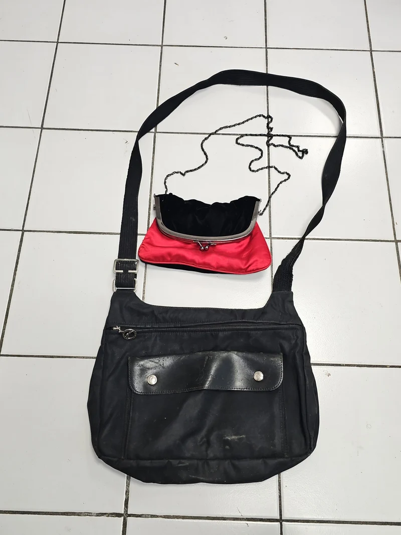 Lot 2 sacs bandoulière vintage dont ancien Longchamp, sac rétro collection