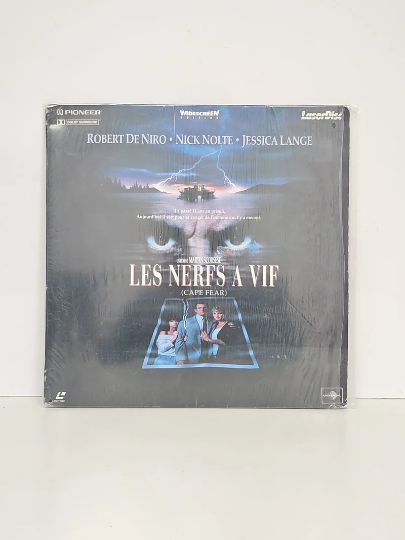 Laserdisc Les Nerfs à Vif film thriller français édition vidéo d'occasion