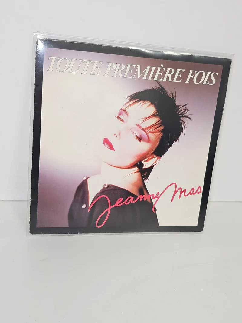 Vinyle 45T vintage Jeanne Mas Toute première fois ancien disque rétro collection