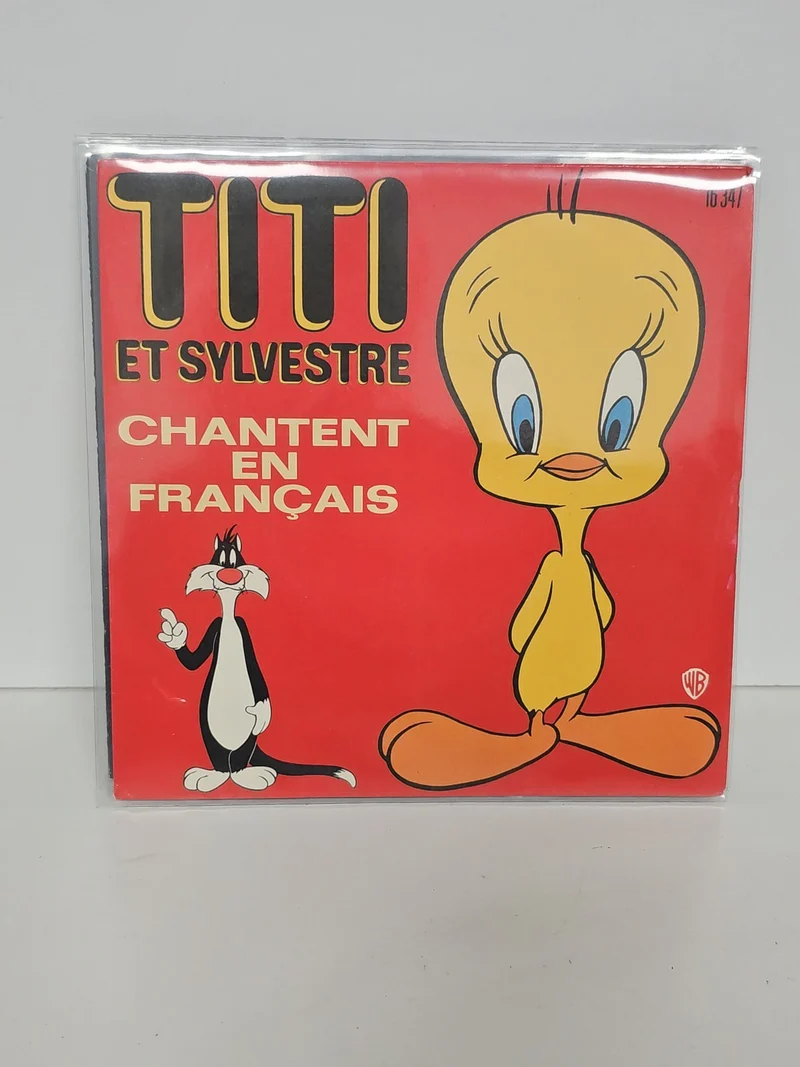 Vintage 45 tours ancien disque vinyle Titi et Sylvestre Looney Tunes collection