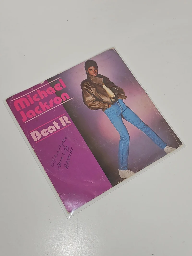 Vinyle 45 tours ancien Michael Jackson vintage, disque rétro collection occasion