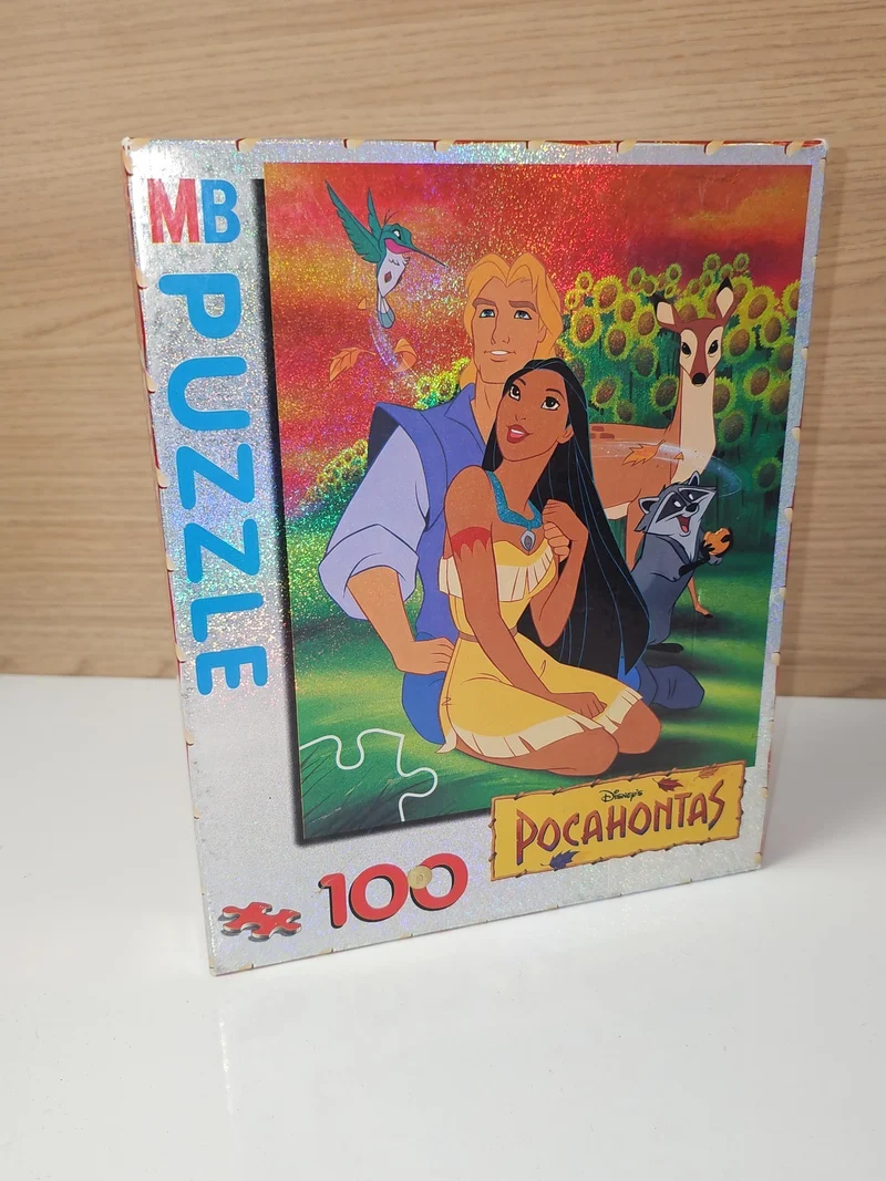 Puzzle rétro 500 pièces Pocahontas ancien, jeu de collection vintage Disney rare