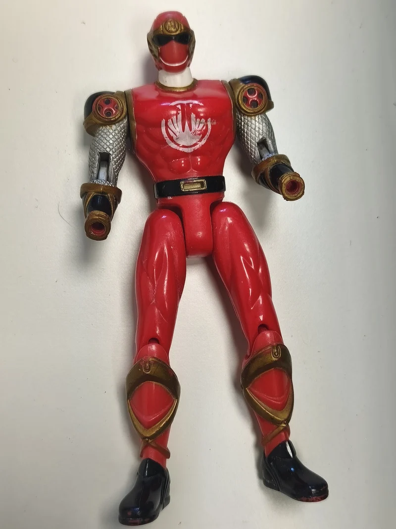 Figurine Power Rangers Wild Force Ranger Rouge Bandai d'occasion articulée