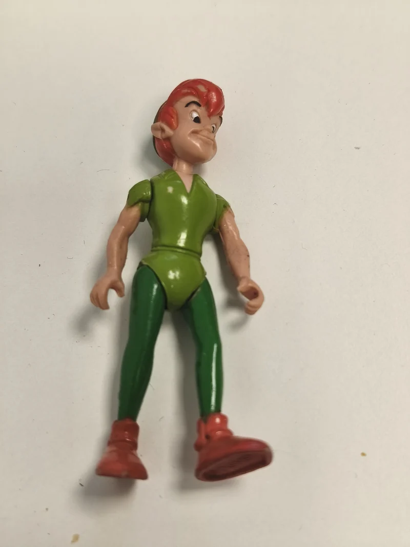 Figurine Peter Pan rétro ancienne, objet de collection vintage, décoration Disne