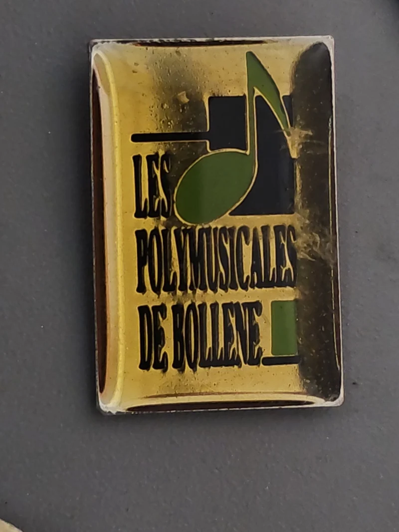 Pin's ancien rétro Les Polymusicales Bollène festival musique vintage rare