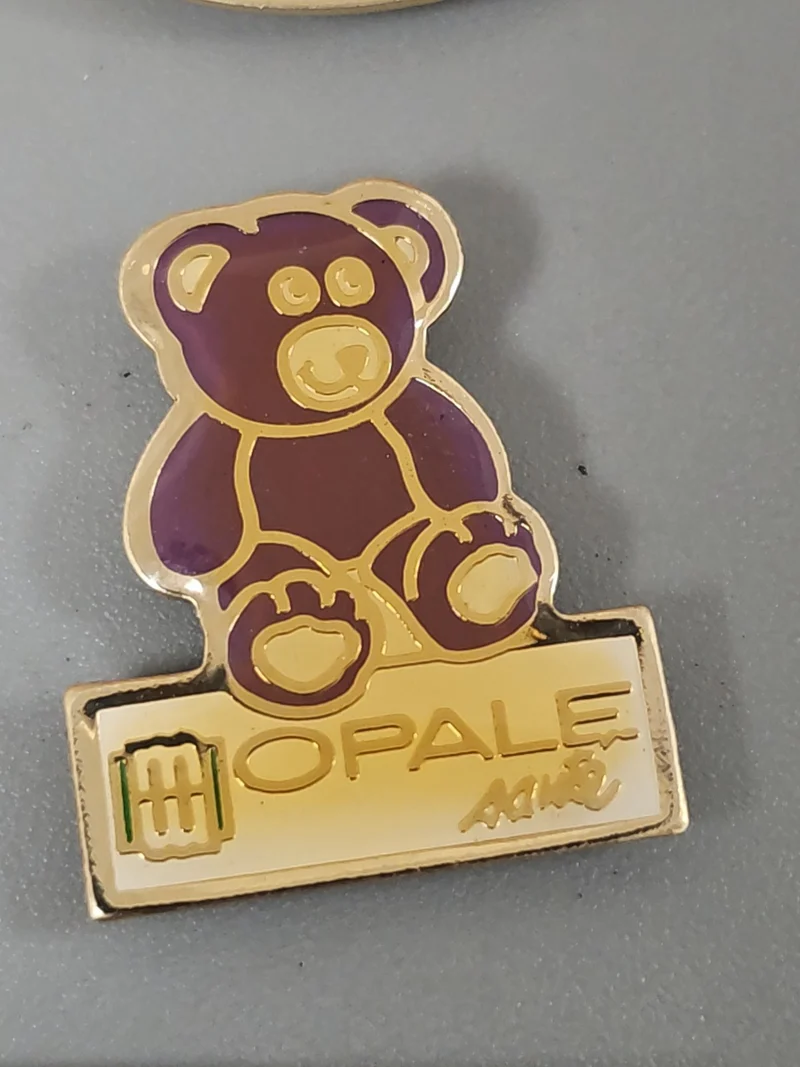 Pin's ancien rétro ours Opale collection vintage badge broche ourson rare