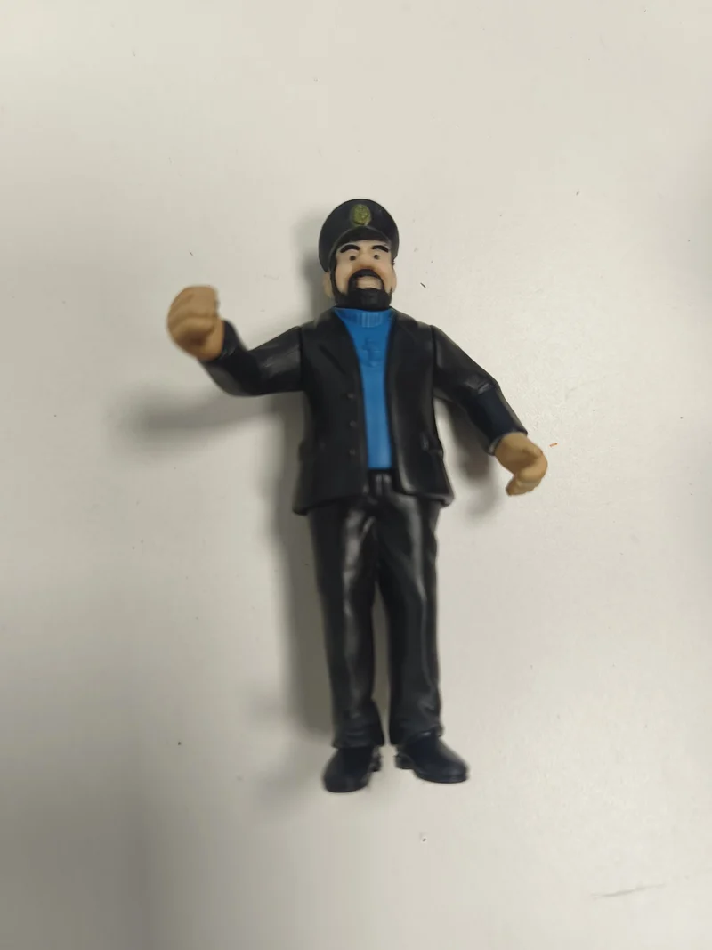 Figurine Tintin ancien rétro, collection vintage, personnage BD, objet décoratif