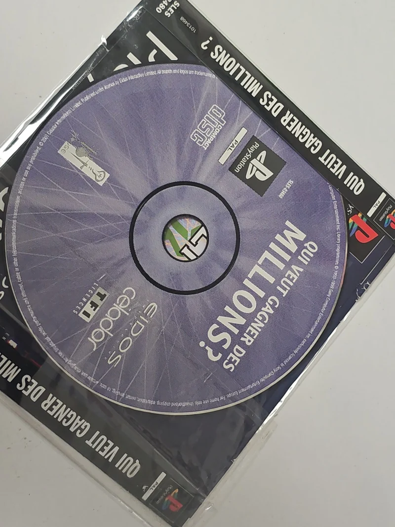 Jeu PS1 Qui Veut Gagner des Millions CD Seul pour Sony PlayStation Occasion