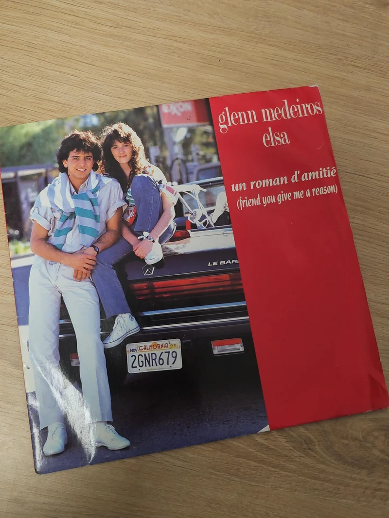 Vintage 45 tours Glenn Medeiros disque vinyle ancien collection rétro musique