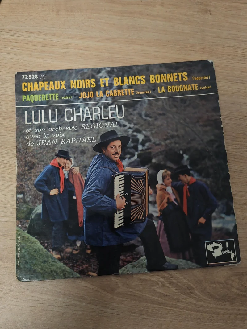 Vinyle 45 tours ancien Lulu Charleu rétro collection disque vintage chanson fran