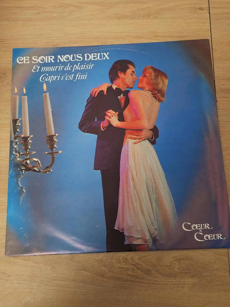 Vinyle 33 tours rétro "Ce soir nous deux" ancien disque vintage collection musiq
