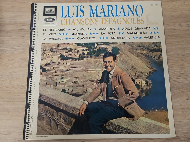 Vinyle 33T ancien Luis Mariano rétro, disque collector chanson française vintage