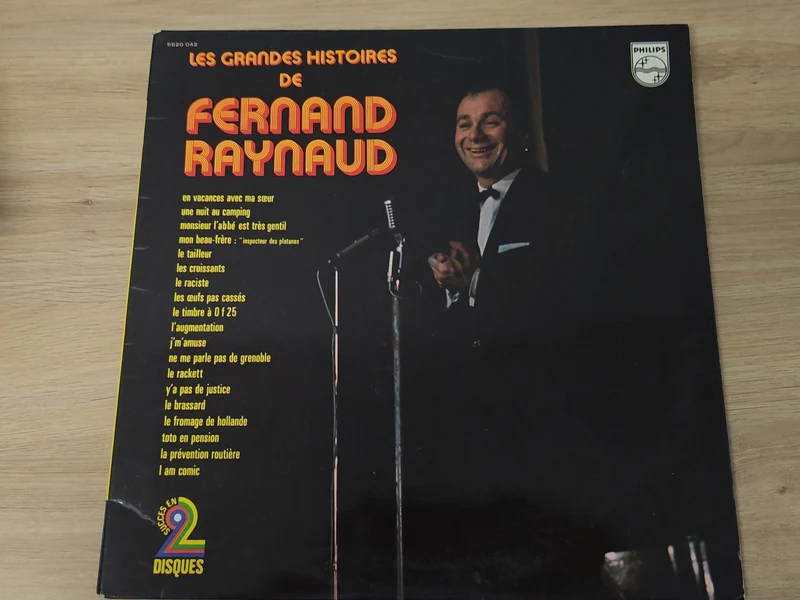 Vintage disque vinyle 33 tours Fernand Raynaud ancien humour rétro collection