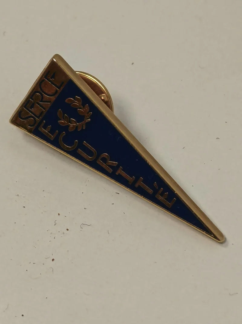 Pin's ancien rétro Ecurité, badge collection vintage années 80/90 rare