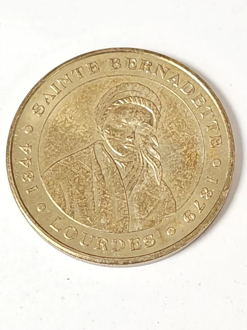 Pièce commémorative Lourdes souvenir, jeton touristique, symbole religieux