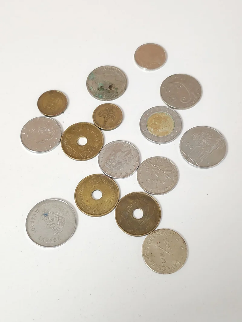 Lot de pièces anciennes à trier vintage pour collectionneur numismatique rétro