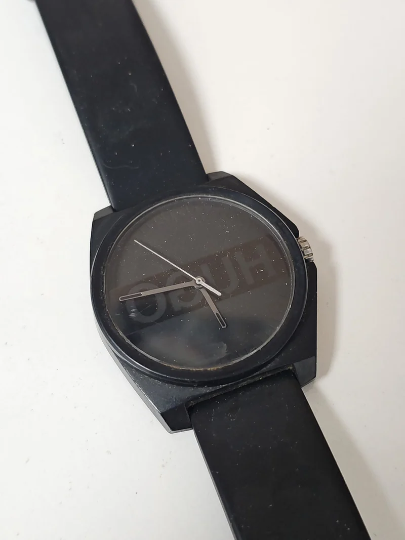 Montre Hugo Boss Play 1520006 noire homme, bracelet élégant, montre d'occasion