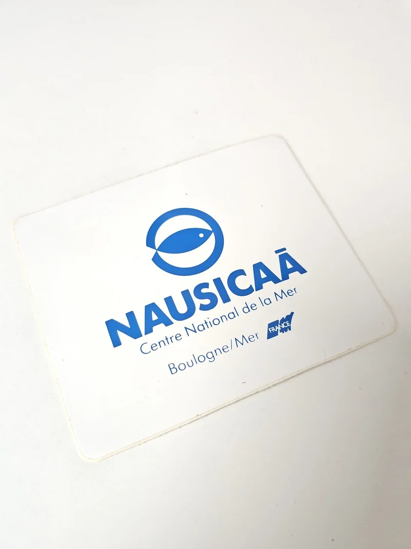 Vintage autocollant publicitaire ancien Nausicaa grand format rétro collection