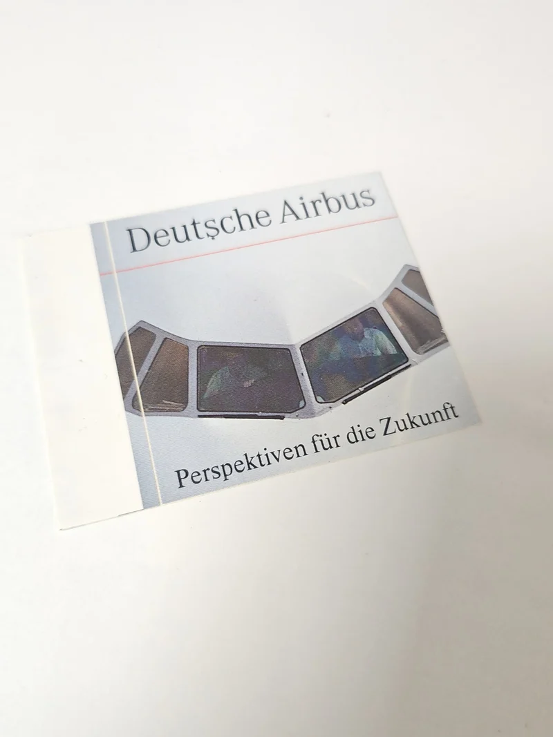 Vintage ancien autocollant publicitaire Airbus grand format rétro aviation rare