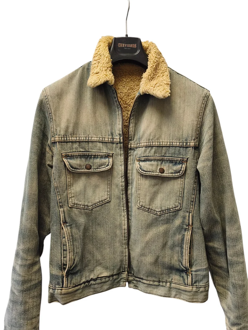 Veste homme vintage XL ancienne blouson rétro Denim Jacket collectionneur