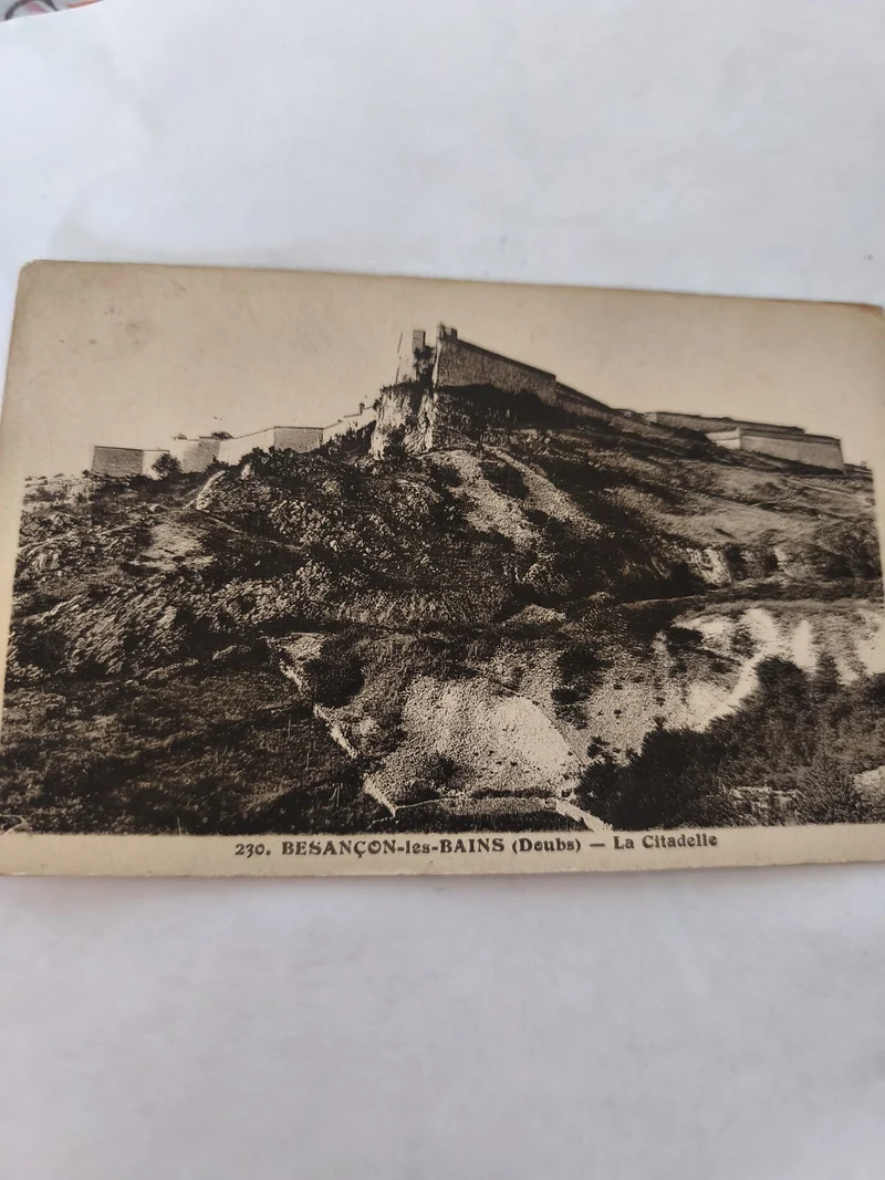 Carte postale ancienne vintage Besançon Citadelle Les Bains France collection