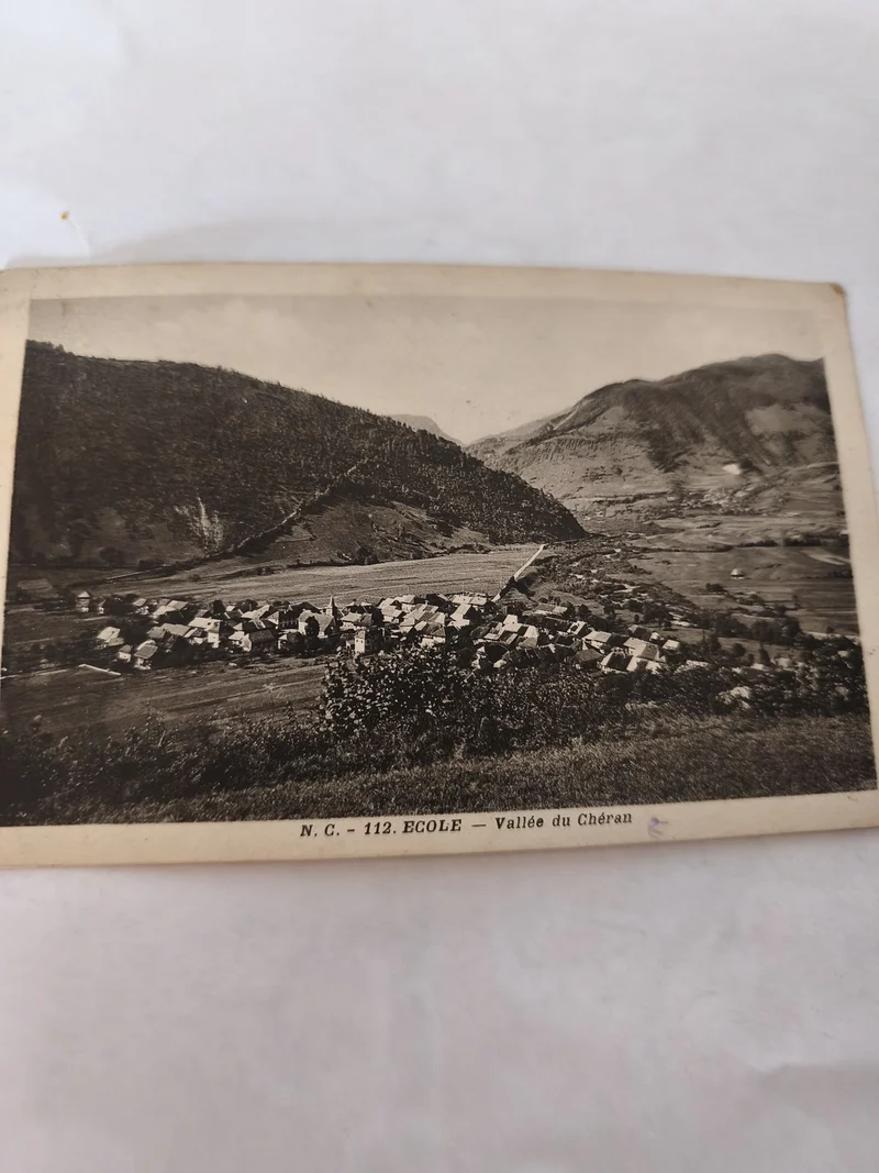 Carte postale ancienne rétro Vallée du Chéran paysage vintage collection France