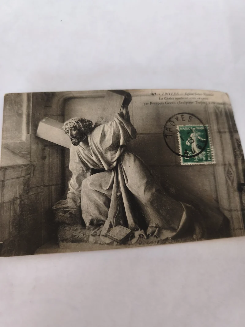 Carte postale vintage Troyes ancienne, collection rétro France, photo d'époque