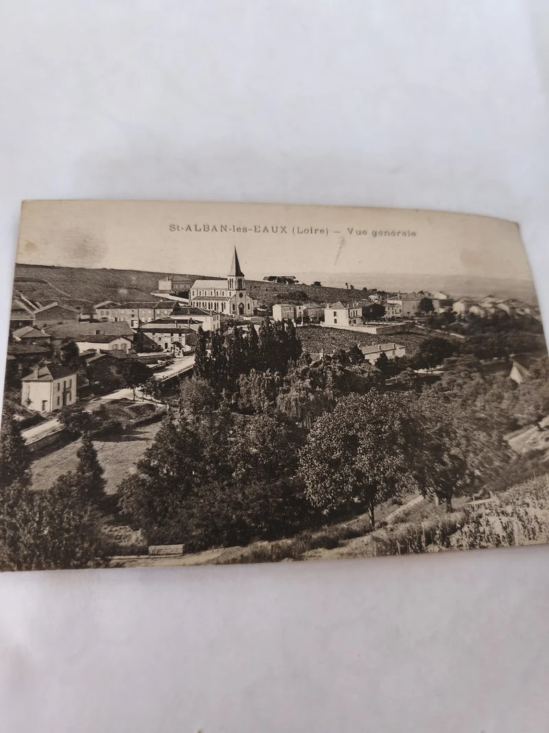 Carte postale ancienne vintage Saint-Alban-les-Eaux collection rétro France