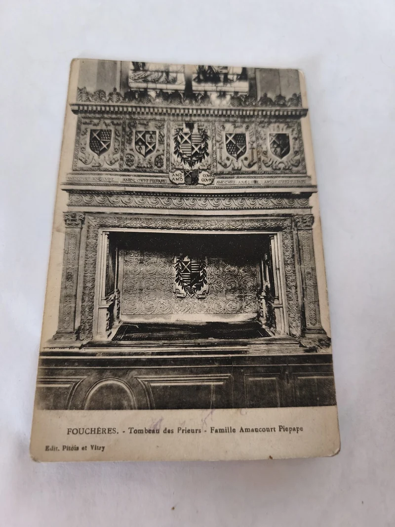 Carte postale ancienne Fouchères vintage rétro collection France rare