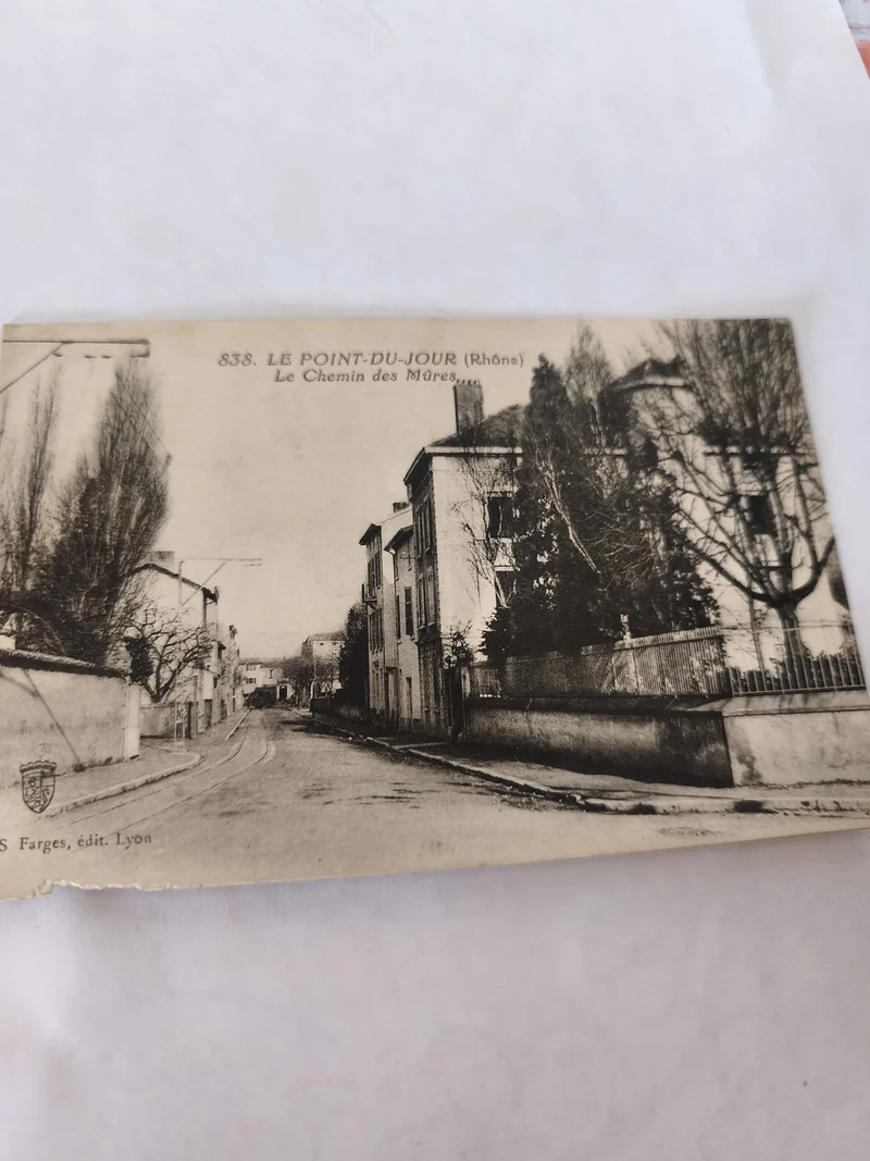 Carte postale ancienne vintage Le Point du Jour Rhône paysage rétro collection
