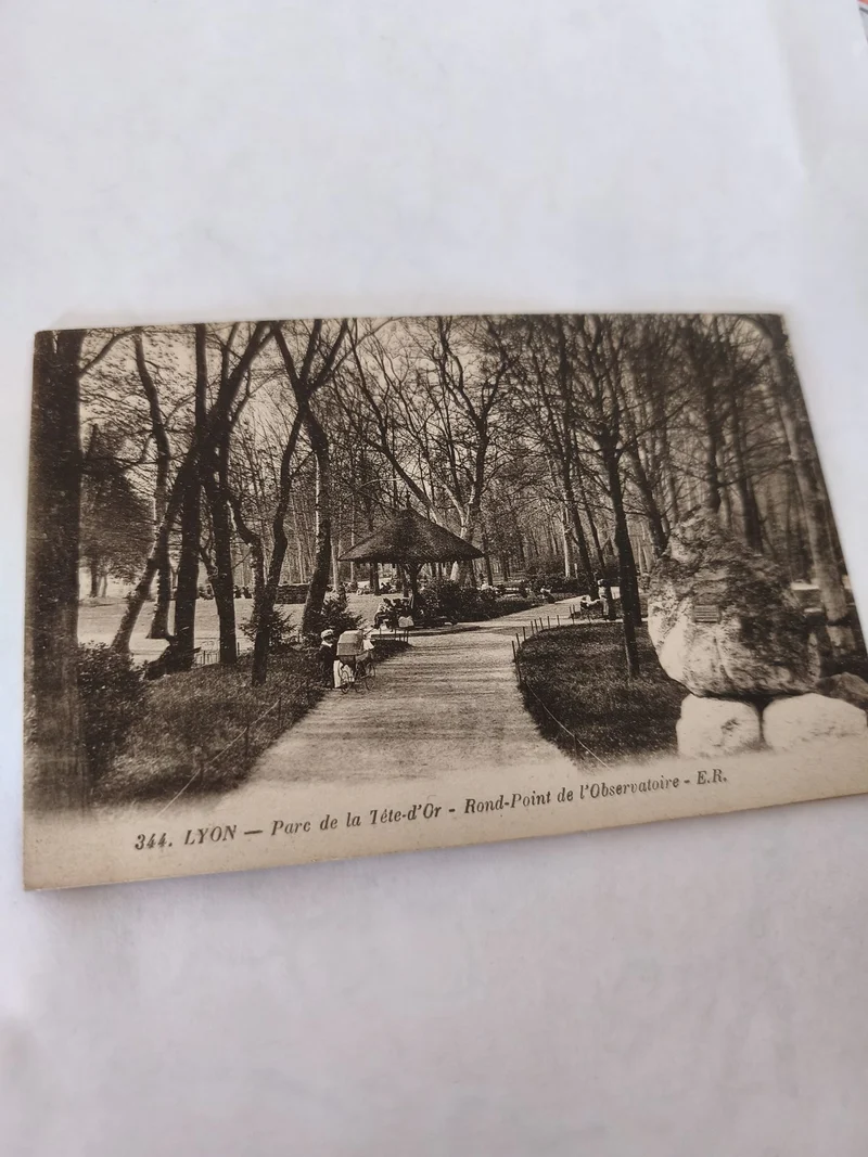 Carte postale ancienne vintage Lyon France rétro collection correspondance