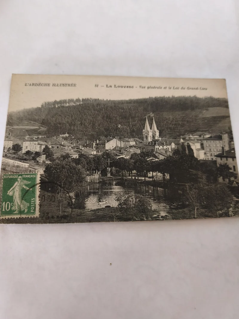 Carte postale ancienne vintage Ardèche rétro collection France paysage rare