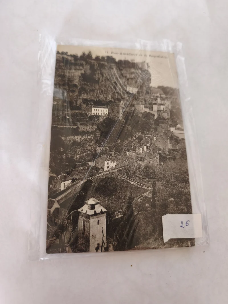 Carte postale vintage ancienne Rocamadour rétro collection France paysage