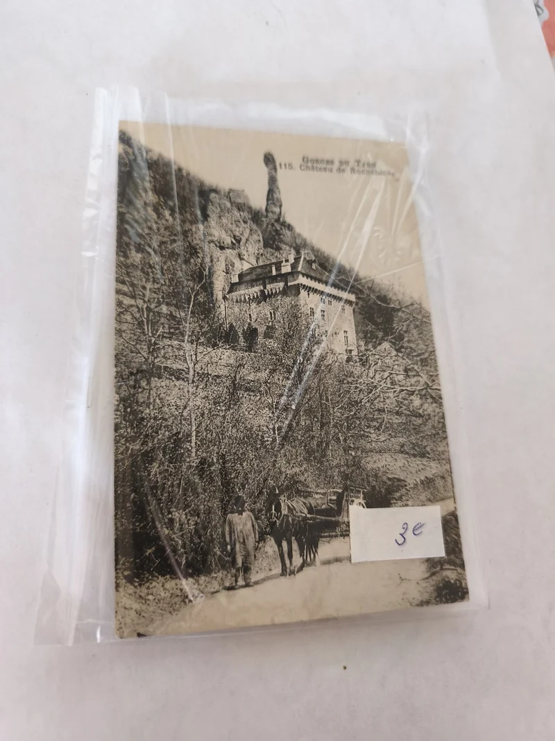 Carte postale ancienne vintage château, collection rétro, décor français, rare