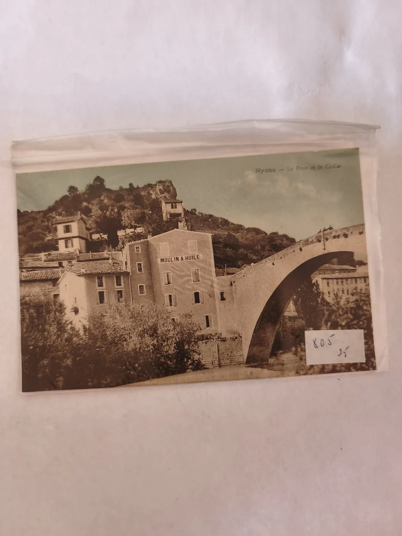 Carte postale ancienne vintage Nyons, collection rétro, France, paysage authenti