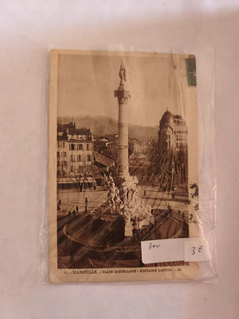Carte postale vintage Marseille Castellane ancienne vue rétro collection France