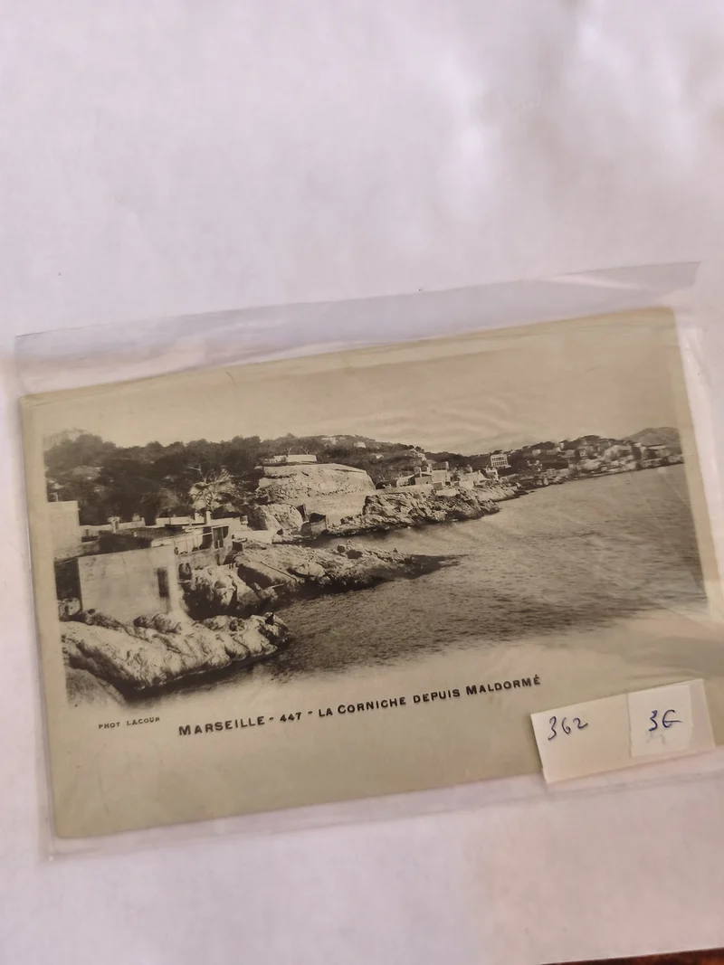 Carte postale vintage ancienne Marseille vue historique collection rétro rare