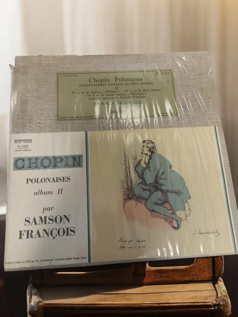 Disque 78 tours Chopin Polonaises Samson François ancien rétro classique