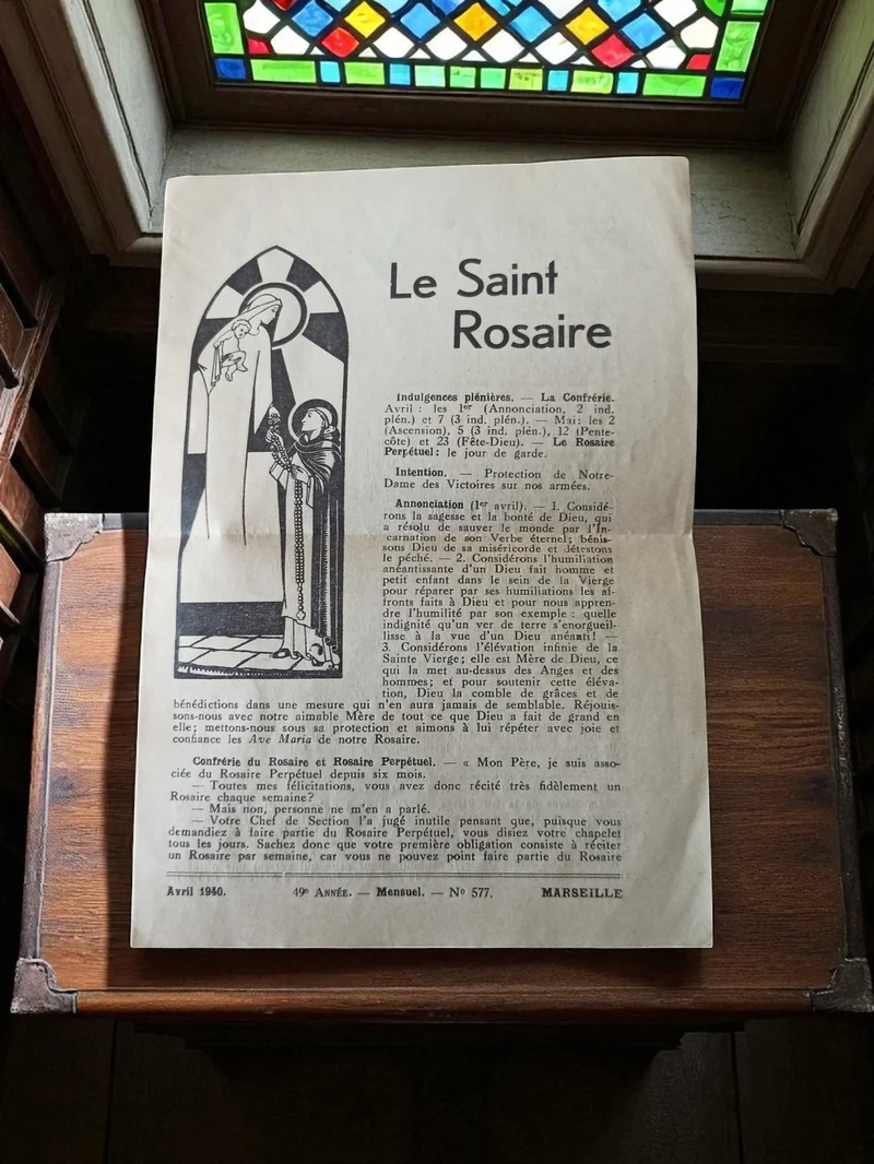 Ancienne brochure Le Saint Rosaire 1940 Marseille journal catholique vintage