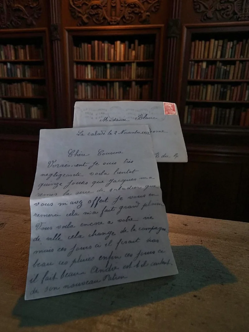 Lettre manuscrite ancienne 1942 WW2 vintage correspondance guerre à cousine